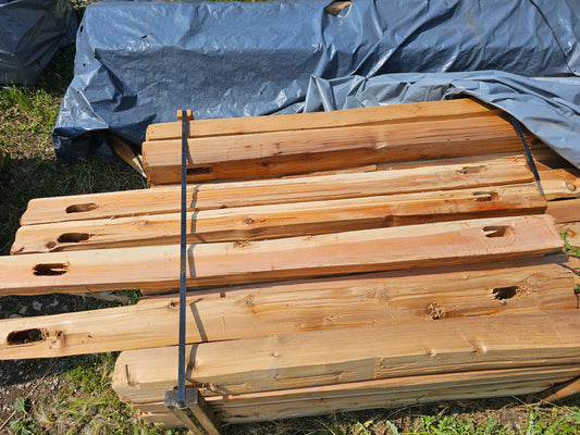 1 rail - 6'6" posts w/ holes