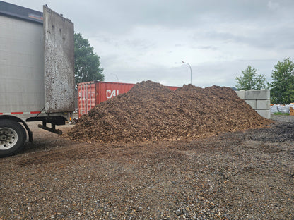 Shredded Pine/Spruce mulch 1 yard or more