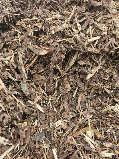 Shredded Pine/Spruce mulch 1 yard or more