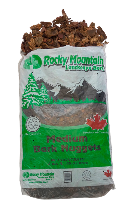 Medium 2” to 3 “ Douglas Fir Bark Nuggets - Full Pallet (50 Bags) or 5.5 cubic yards