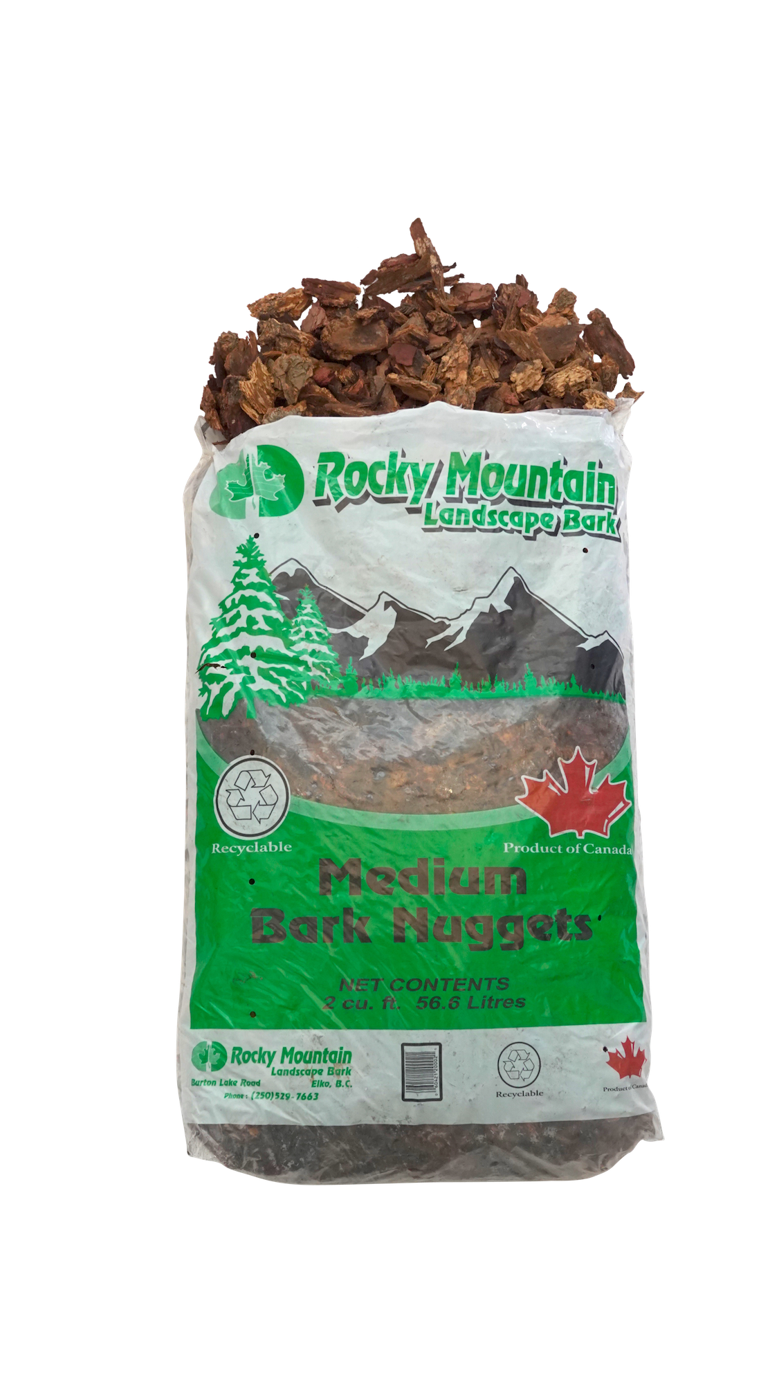Medium 2” to 3 “ Douglas Fir Bark Nuggets - Full Pallet (50 Bags) or 5.5 cubic yards