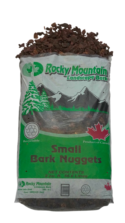 Small 1” to 2” Douglas Fir Bark Nuggets - Full Pallet (50 Bags)